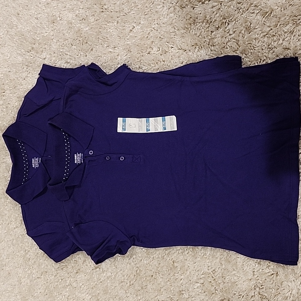 Old navy short sleeve uniform polos bundle M/8 purple